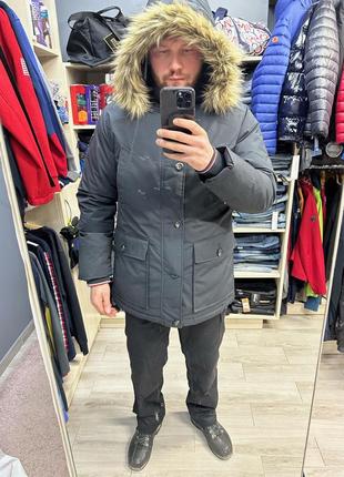 Tommy hilfiger чоловіча чорна куртка пухова парка hampton down2 фото