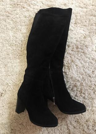 Замшевые сапоги