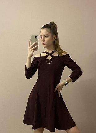 Плаття бордо 2
