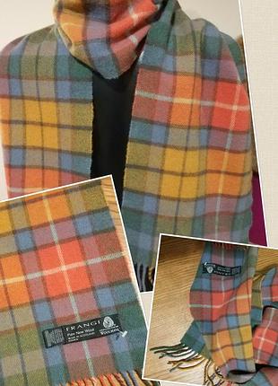 Стильний фірмовий якісний натуральний тонкий вовняний шарф.