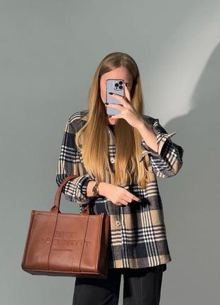 Жіноча велика коричнева сумка з ручками marc jacobs🆕 містка обємна сумка