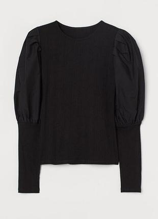 Кофта блуза лонгслив с пышными рукавами