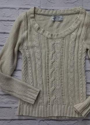 Белый свитер, молочный свитер, кофта вязанная, свитер цвета слоновой кости