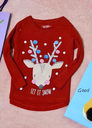 Реглан світшот з оленем новорічний