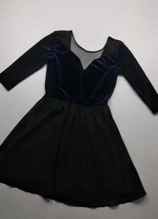 Мініплаття h&amp;m з оксамитовим верхом