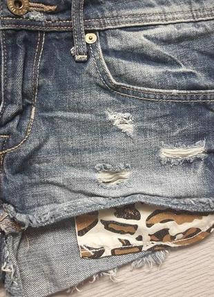 Круті джинсові шорти з потертостями і кишенями h&m3 фото