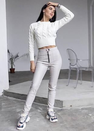 Стильные штаны эко кожа женские