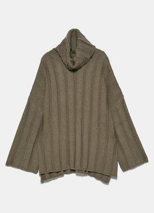 Zara свитер женский  оверсайз фактурной вязки4 фото