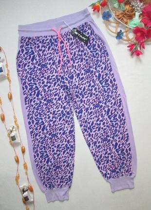 Мега шикарные спортивные штаны джоггеры в анимал принт sundae tee англия 💜❄️💜1 фото