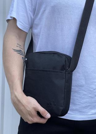 Мужская барсетка adidas из ткани брендовая фирменная сумка через плечо адидас5 фото