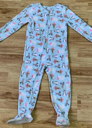 Флисовая пижама человечек ромпер слип simple joys by carter’s (сша)