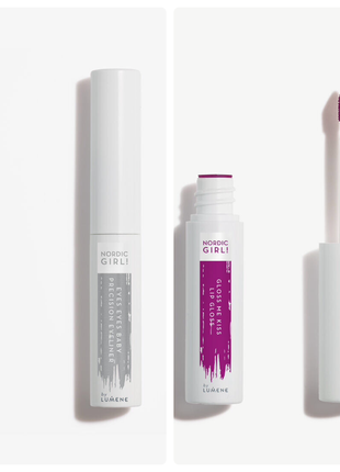 Подводка серебристая, блеск для губ, лак в подарок, lumene nordic girl