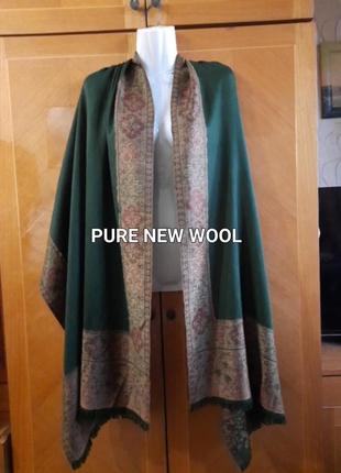 Стильний новий 100% вовна палантин великий шарф  від woolmark