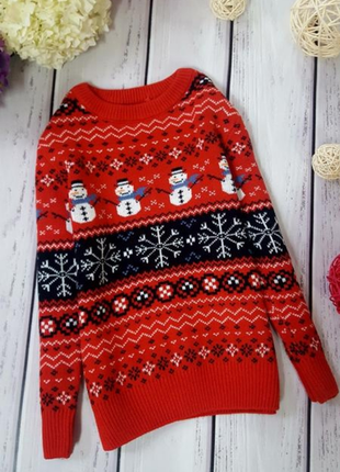 Новогодний свитер next, новорічний светр1 фото