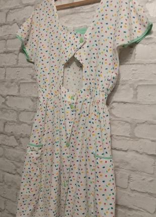 Легкий винтажный сарафан платье летний с красивой спиной 46р3 фото