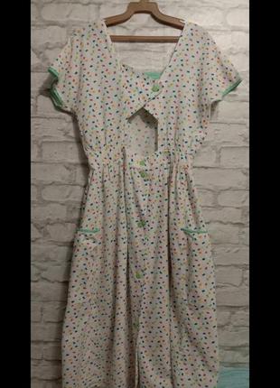 Легкий винтажный сарафан платье летний с красивой спиной 46р1 фото