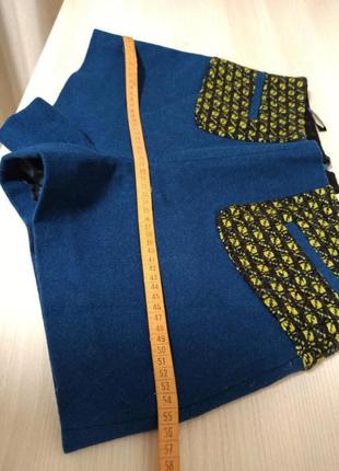 Шорти шортики короткі утеплені зима осінь сині спідниця-шорти юбка-шорти на замочку7 фото
