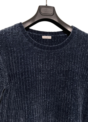 Теплий велюровий, м'який темно-синій трикотажний светр від jacqueline de yong🔥7 фото