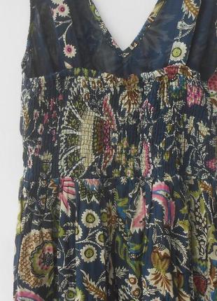 Летнее легкое хлопковое платье сарафан в цветочный принт6 фото
