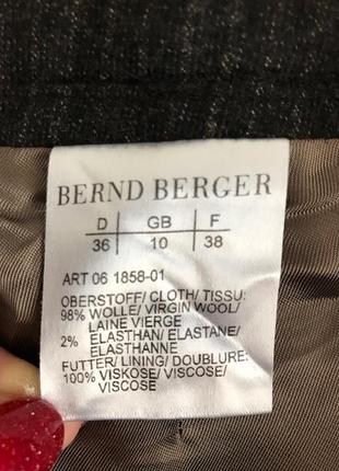 Шерстяные классические брюки в полоску от bernd berger, размер 36, укр 44-464 фото