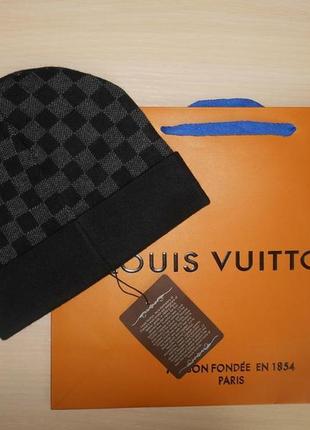 Шапка мужская теплая зимняя в стиле louis vuitton