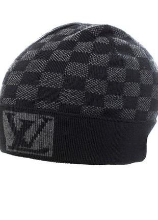Шапка мужская теплая зимняя в стиле louis vuitton