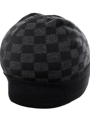 Шапка мужская теплая зимняя в стиле louis vuitton