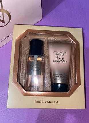 Подарочный набор виктория секрет лосьон городов victoria's secret bare vanilla1 фото