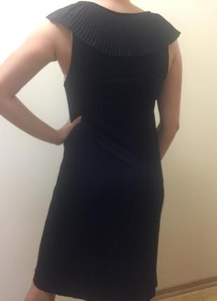 Распродажа! шикарное платье чёрное с гофрэ l(48)4 фото
