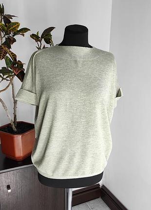 Трикотажна святкова футболка блуза від yaya з люрексом