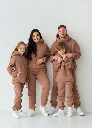 🟣сімейні😊 костюми❄️теплі🥰oversize ❤️family look❤️3хнитка піньє6 фото