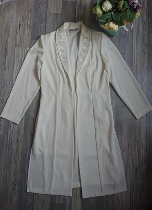 Нарядный женский комплект пиджак кардиган френч и блуза блузка р. 44/46/484 фото