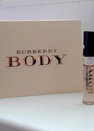 Burberry body eau de parfum✨оригинал миниатюра пробник mini vial spray 2 мл книжка8 фото