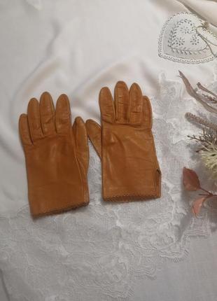 Кожаные перчатки 7 размер1 фото