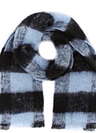 Стильный шерстяной шарф - палантин maison scotch 100 шерсть1 фото
