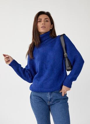 Oversize светр з високим коміром