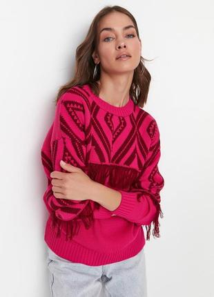 Oversize светр у етнічному стилі6 фото