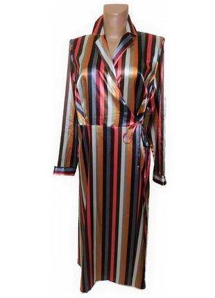 Атласный халат полоска george /3556/