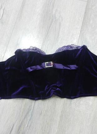 18/xl /50 ann summers!велюровый фиолетовый вечерний корсет,новый2 фото