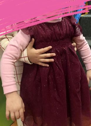 Сукня, плаття святкове для дівчинки 12-18 місяців, 1-2 рочки.