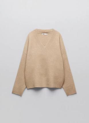 Женский бежевый свитер, кофта zara
