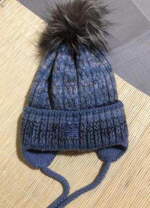 Зимова шапочка на хлопчика 1-2 років