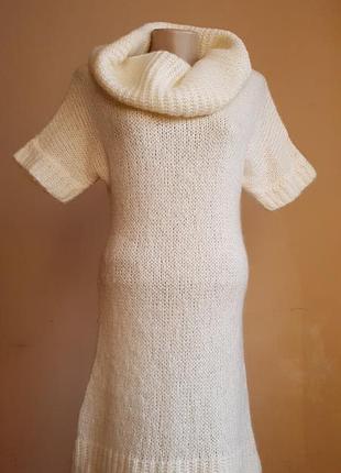 Красивий светр туніка шерсть, мохер zara іспанія