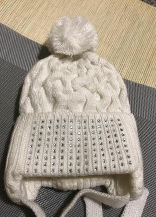 Зимняя шапочка на девочку 2-3 лет9 фото