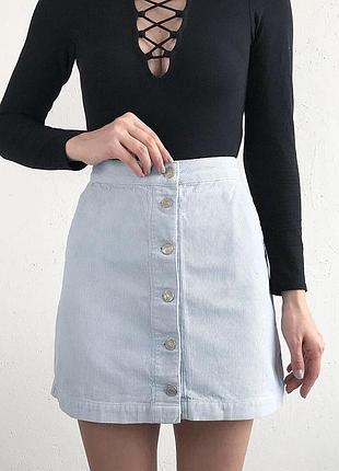 Вельветовая юбка topshop трапеция