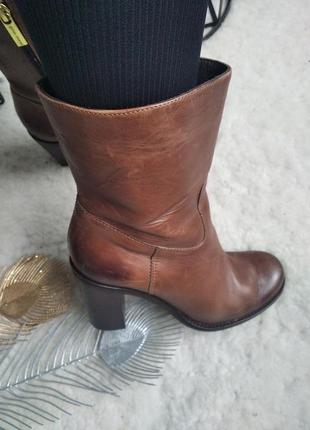 Ботинки ботики ботинки кожа коричневые демисезонные8 фото
