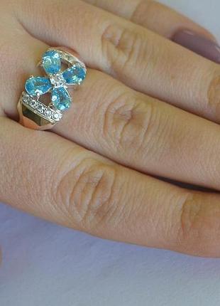 Кольцо серебряное с золотыми пластинами