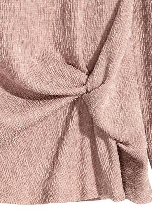 Красива блуза блузка з драпіруванням кольору чайної троянди від h&m3 фото