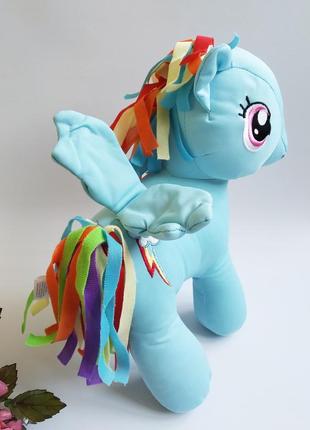 Велика м'яка іграшка поні
 веселка rainbow dash3 фото