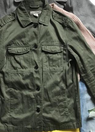Джинсовая куртка-рубашка пиджак 38р ♥️4 фото